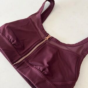 Lululemon Zip-up Front Mesh Sports Bra